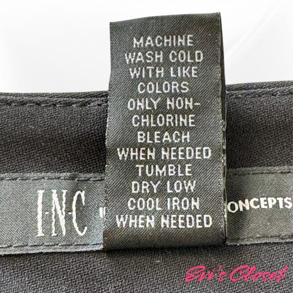 INC International Concepts Women's Cropped Black Light Weight Pants Sz 14 - Picture 4 of 6